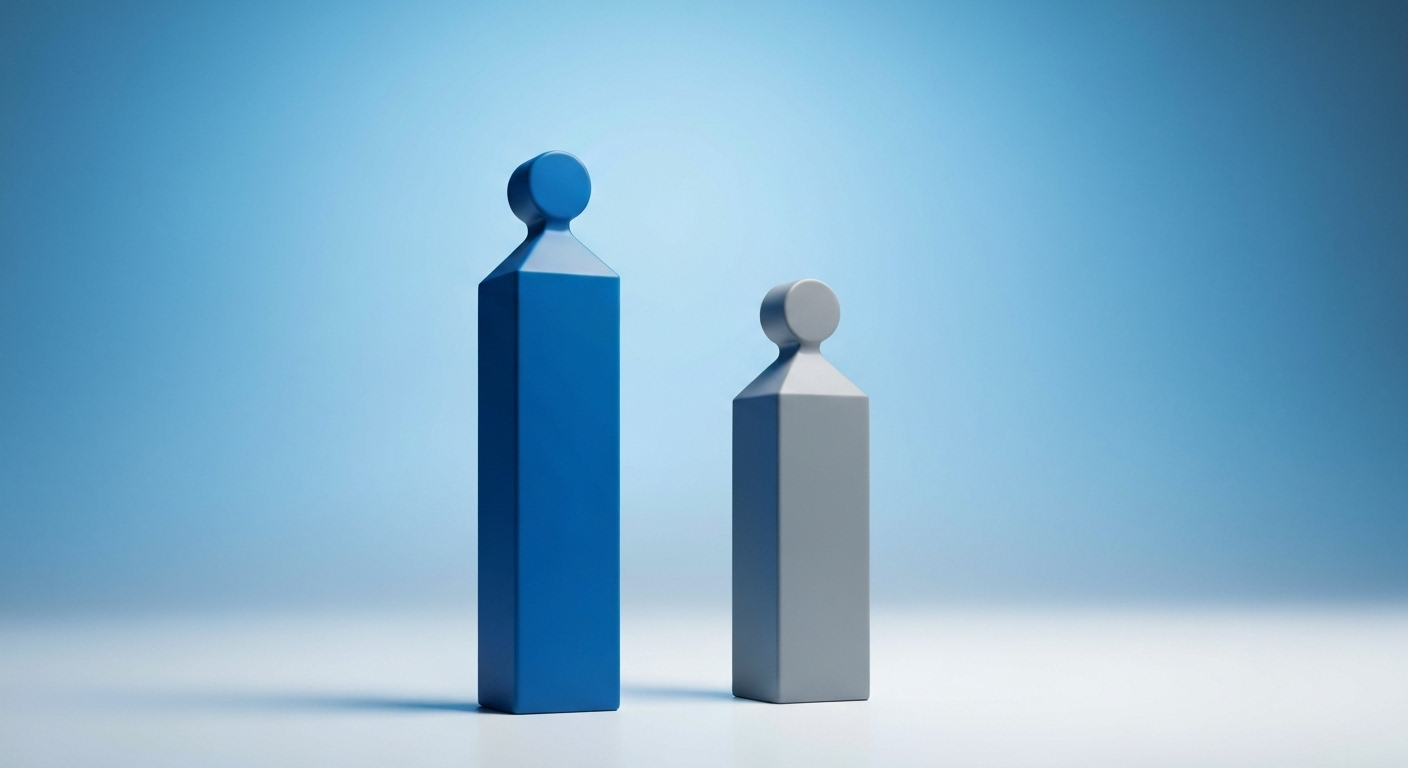 Bar graph comparing average income of certified vs. non-certified salespeople, blue higher.