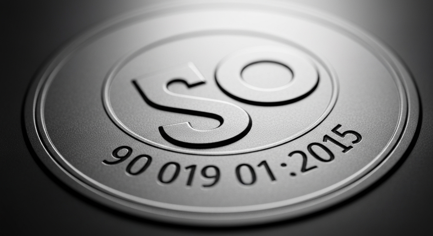 ISO 9001:2015 logo, a symbol of internationally recognized quality management.